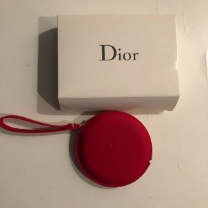 Dior red coin pouch new with box
